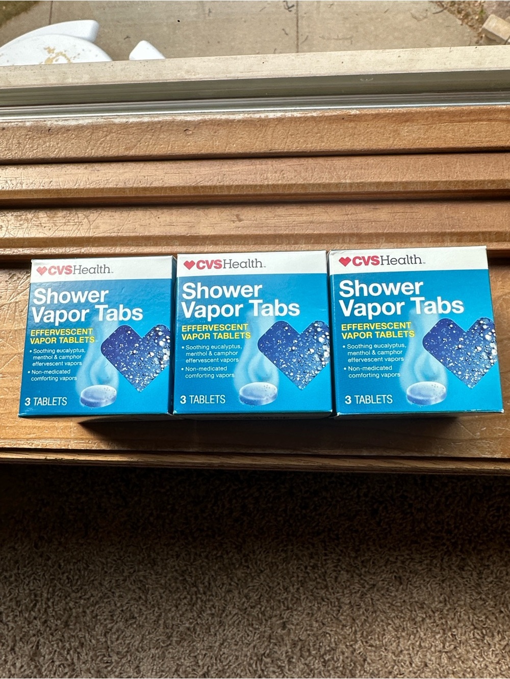 CVS Health Blue Shower Vapor Tabs Soothing Effervescent Shower Tablets (3 boxes)
